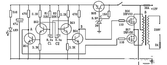 電子逆變器電路圖