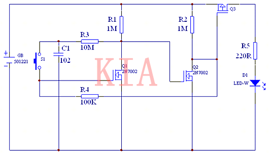 MOS管低功耗雙穩態電路圖文分享-KIA MOS管