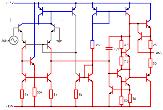 運算放大器內部電路圖