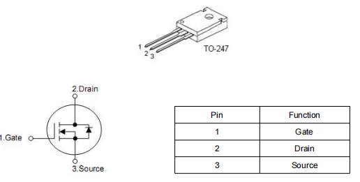 76N60N參數(shù)代換,KCM3560A場(chǎng)效應(yīng)管參數(shù)引腳圖,76A 600V-KIA MOS管