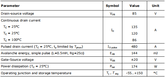 85v120a,50N08場(chǎng)效應(yīng)管