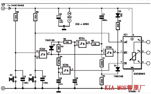 數(shù)字電位器原理,電路