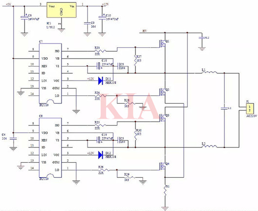 逆變器前級(jí)電路,后級(jí)電路
