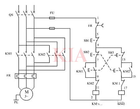 電機(jī)正反轉(zhuǎn)控制接線