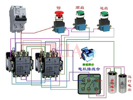 220v電機(jī)正反轉(zhuǎn),接線