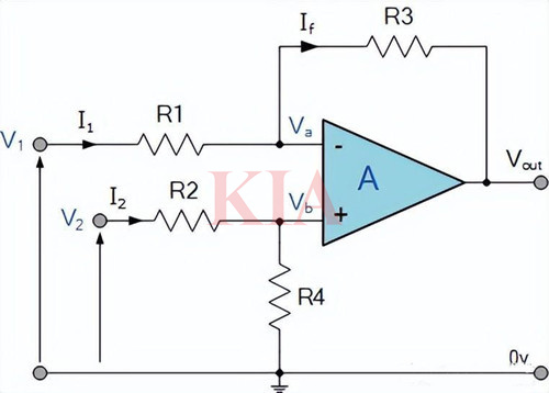 差分運(yùn)算放大電路,計(jì)算公式詳解-KIA MOS管