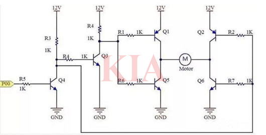 直流電機正反轉(zhuǎn)控制電路分享-KIA MOS管