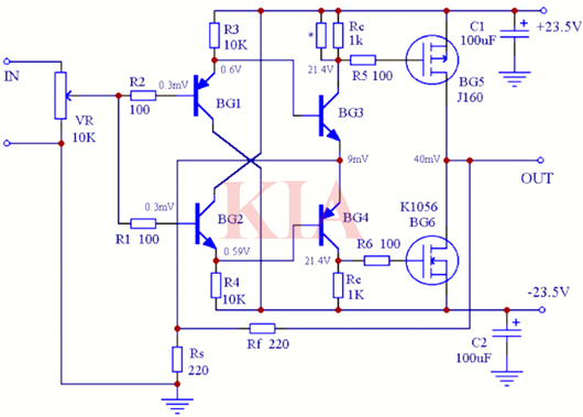電流反饋運(yùn)算放大器,電流反饋功放電路-KIA MOS管
