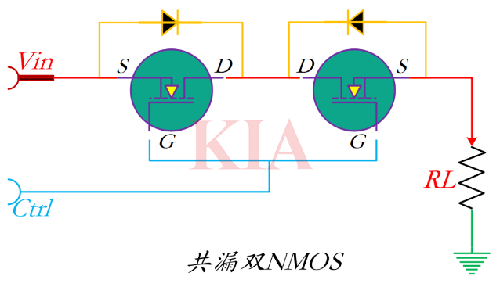 雙MOS管負(fù)載開關(guān)電路圖分享-KIA MOS管