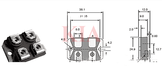 sot227,sot227封裝,sot227封裝尺寸圖-KIA MOS管