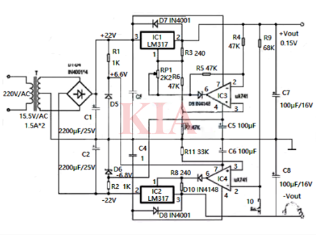 三端可調(diào)穩(wěn)壓電路